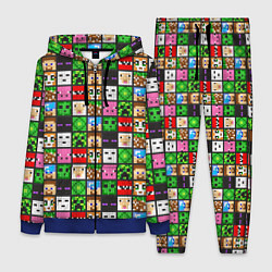 Женский 3D-костюм Minecraft - characters, цвет: 3D-синий