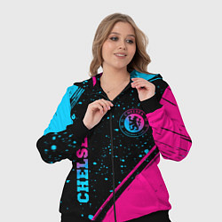 Женский 3D-костюм Chelsea - neon gradient: надпись, символ, цвет: 3D-черный — фото 2