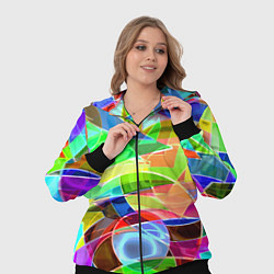Женский 3D-костюм Цветная геометрическая композиция - лето, цвет: 3D-черный — фото 2