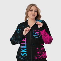Женский 3D-костюм Skillet - neon gradient: надпись, символ, цвет: 3D-черный — фото 2