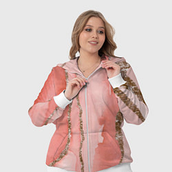 Женский 3D-костюм Розовое золото акварель, цвет: 3D-белый — фото 2