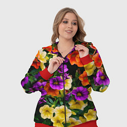 Женский 3D-костюм Разноцветная петуния, цвет: 3D-красный — фото 2