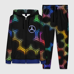 Женский 3D-костюм Mercedes - neon pattern, цвет: 3D-синий