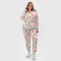 Женский 3D-костюм Новогодние звезды и шарики, цвет: 3D-меланж — фото 2