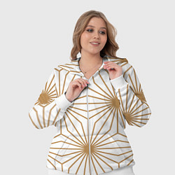Женский 3D-костюм Золотой паттерн на белом фоне, цвет: 3D-белый — фото 2