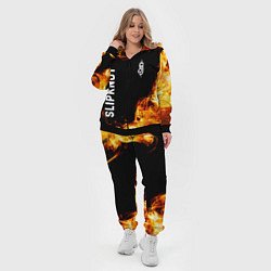 Женский 3D-костюм Slipknot и пылающий огонь, цвет: 3D-черный — фото 2