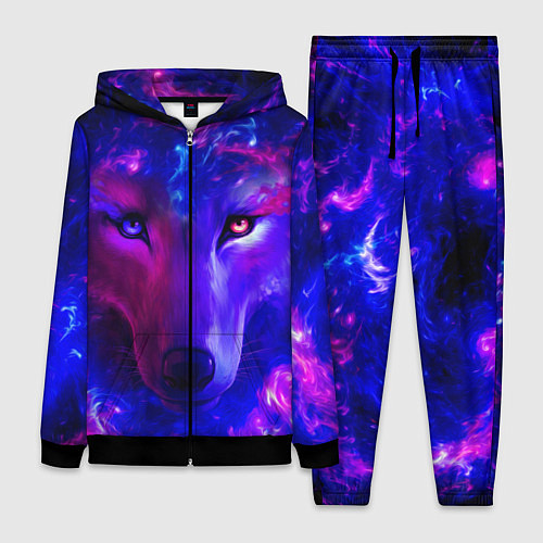 Женский костюм Волшебный звездный волк / 3D-Черный – фото 1