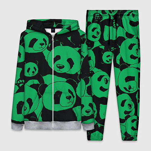 Женский костюм Panda green pattern / 3D-Меланж – фото 1
