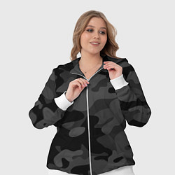 Женский 3D-костюм Черный ночной камуфляж, цвет: 3D-белый — фото 2