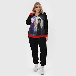 Женский 3D-костюм Энид и Уэнсдэй на фоне окна, цвет: 3D-красный — фото 2