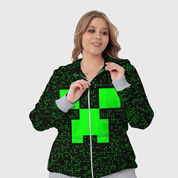 Женский 3D-костюм Minecraft green squares, цвет: 3D-меланж — фото 2