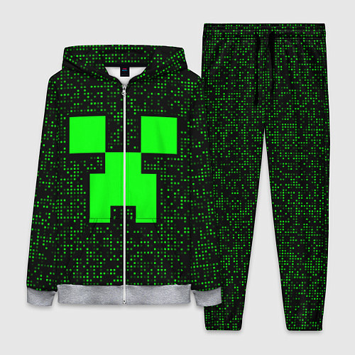 Женский костюм Minecraft green squares / 3D-Меланж – фото 1