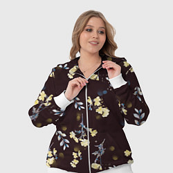 Женский 3D-костюм Акварельный паттерн на темном фоне, цвет: 3D-белый — фото 2