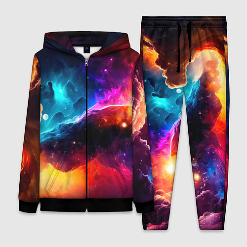 Женский костюм Космос, созданный нейросетью / 3D-Черный – фото 1