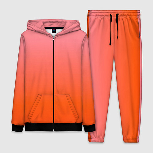 Женский костюм Оранжево-розовый градиент / 3D-Черный – фото 1