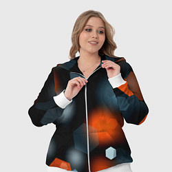 Женский 3D-костюм Блики света абстракция, цвет: 3D-белый — фото 2