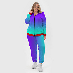 Женский 3D-костюм Синие оттенки, цвет: 3D-красный — фото 2