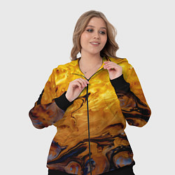 Женский 3D-костюм Абстрактное жидкое золото, цвет: 3D-черный — фото 2