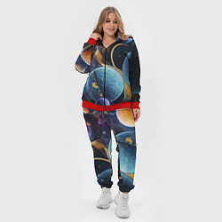 Женский 3D-костюм Планеты во вселенной, цвет: 3D-красный — фото 2