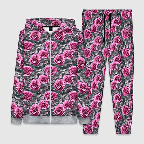 Женский костюм Розовые розы с цифровым камуфляжем / 3D-Меланж – фото 1