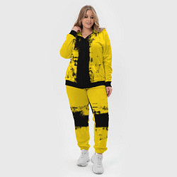 Женский 3D-костюм Вертикальная черно-желтая полоса Cyberpunk 2077, цвет: 3D-черный — фото 2