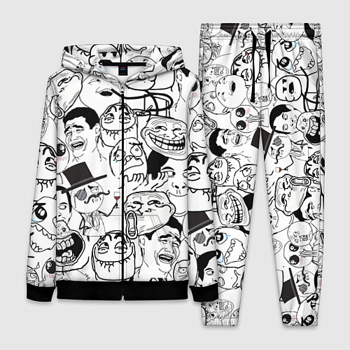 Женский костюм Сборник мемов / 3D-Черный – фото 1