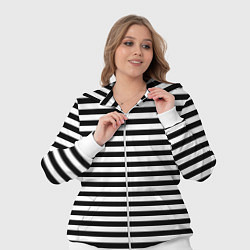 Женский 3D-костюм Тельняшка черная Подводного флота ВМФ, цвет: 3D-белый — фото 2