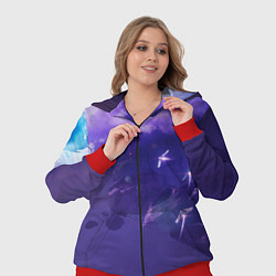 Женский 3D-костюм Фиолетовый необъятный космос, цвет: 3D-красный — фото 2