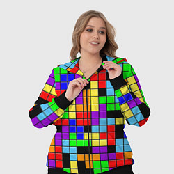 Женский 3D-костюм Тетрис цветные блоки, цвет: 3D-черный — фото 2