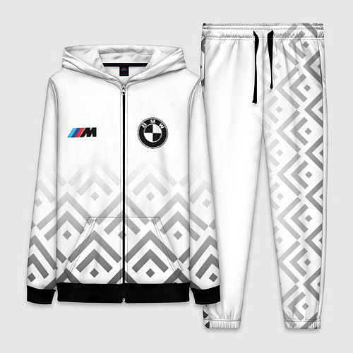 Женский костюм BMW m power - белый / 3D-Черный – фото 1