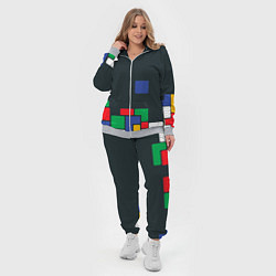 Женский 3D-костюм Падающий блок тетрис, цвет: 3D-меланж — фото 2
