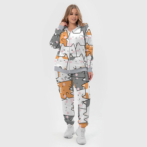 Женский костюм Семья котиков / 3D-Меланж – фото 4