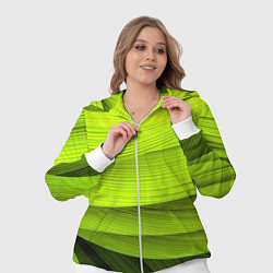 Женский 3D-костюм Зеленый абстрактный фон, цвет: 3D-белый — фото 2