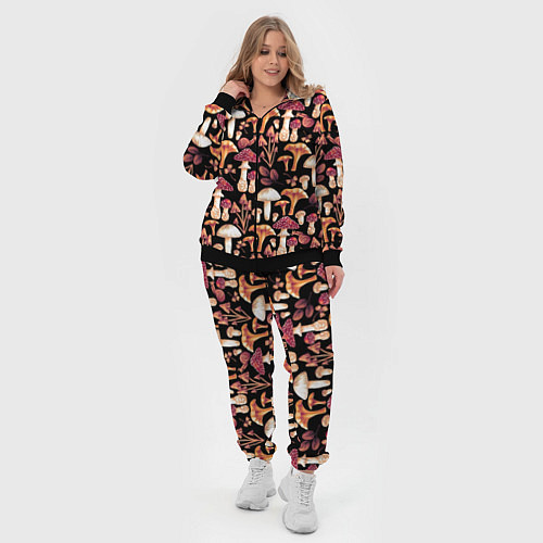 Женский костюм Грибы в сепии / 3D-Черный – фото 4