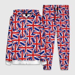 Женский 3D-костюм Флаги Великобритании, цвет: 3D-белый