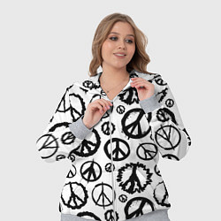 Женский 3D-костюм Many peace logo, цвет: 3D-меланж — фото 2