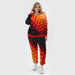 Женский 3D-костюм Hexagon orange, цвет: 3D-красный — фото 2