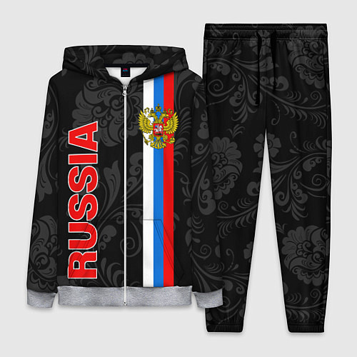 Женский костюм Russia black style / 3D-Меланж – фото 1