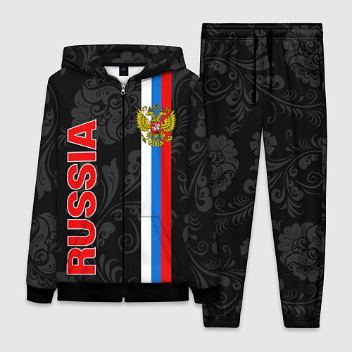 Женский костюм Russia black style / 3D-Черный – фото 1