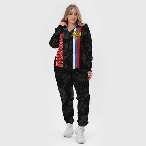 Женский костюм Russia black style / 3D-Черный – фото 4