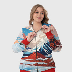 Женский 3D-костюм Пейзаж в Японском ретро стиле, цвет: 3D-красный — фото 2
