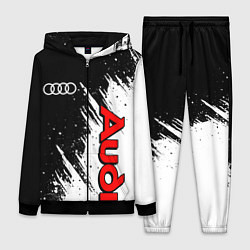 Женский 3D-костюм Ауди - белые потертости, цвет: 3D-черный