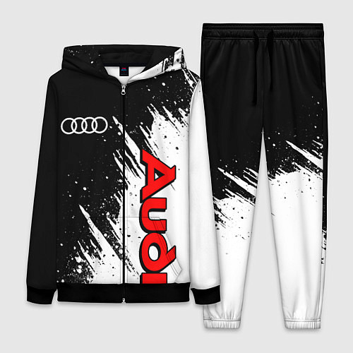 Женский костюм Ауди - белые потертости / 3D-Черный – фото 1