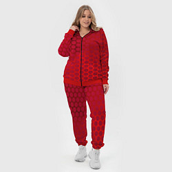 Женский 3D-костюм Сотовый красный градиент, цвет: 3D-красный — фото 2