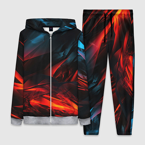 Женский костюм Red black abstract / 3D-Меланж – фото 1