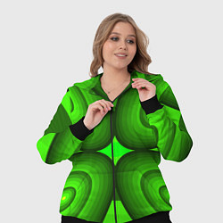 Женский 3D-костюм Зеленые овалы, цвет: 3D-черный — фото 2