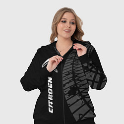 Женский 3D-костюм Citroen speed на темном фоне со следами шин: по-ве, цвет: 3D-черный — фото 2