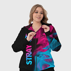Женский 3D-костюм Stray - neon gradient: по-вертикали, цвет: 3D-черный — фото 2