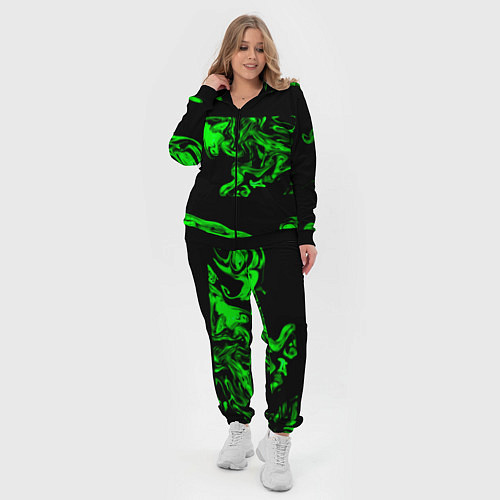 Женский костюм Зеленый светящийся дым / 3D-Черный – фото 4