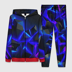 Женский 3D-костюм Разлом плит из неона, цвет: 3D-красный